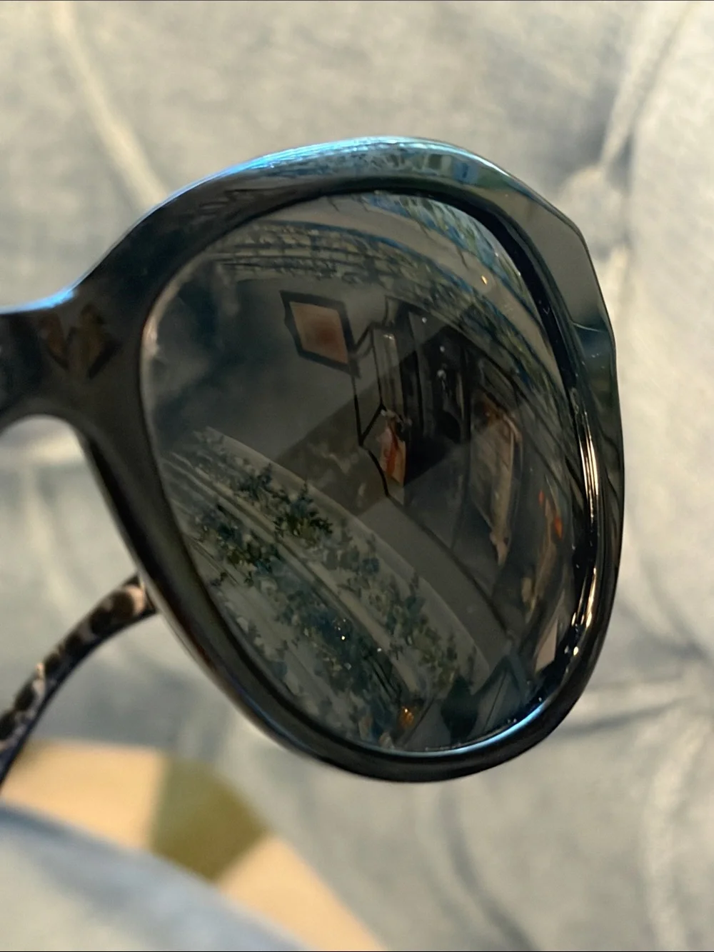 Coach Black Cat-Eye Sunglasses with Dark Lenses
